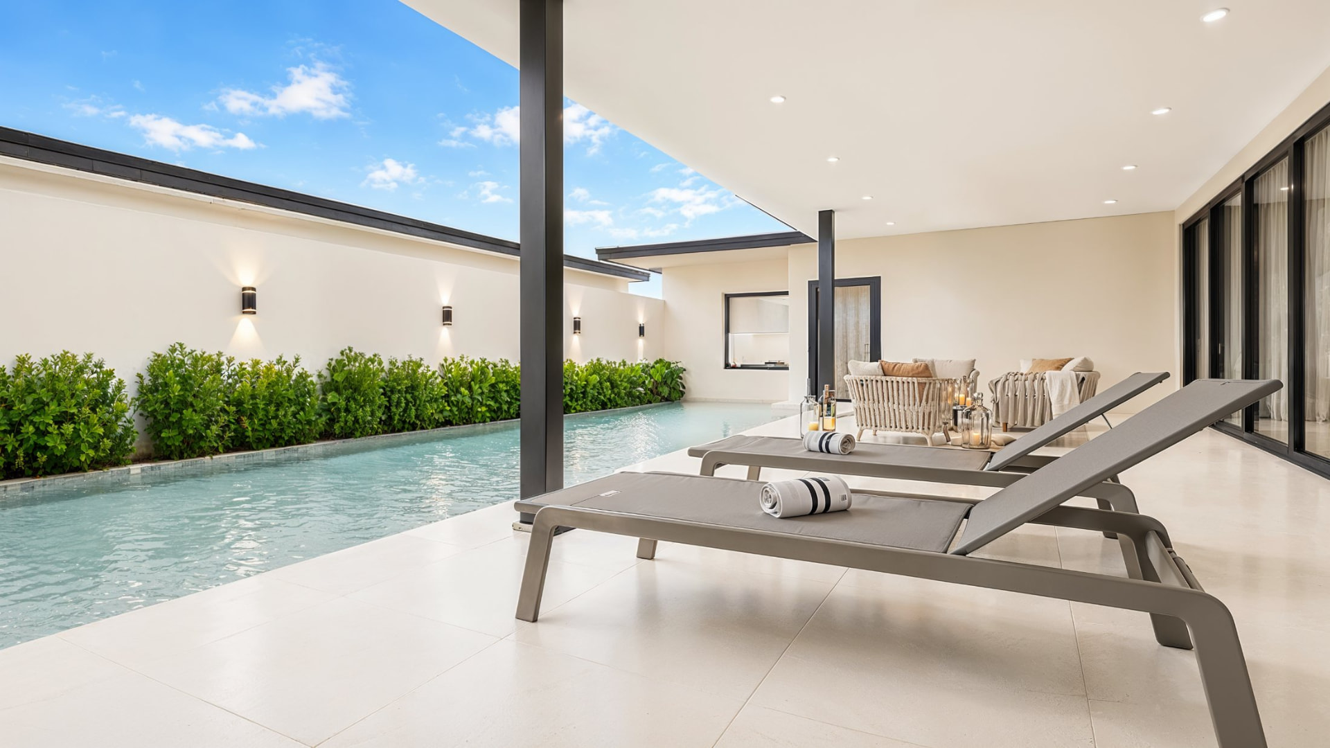 The courtyard pool