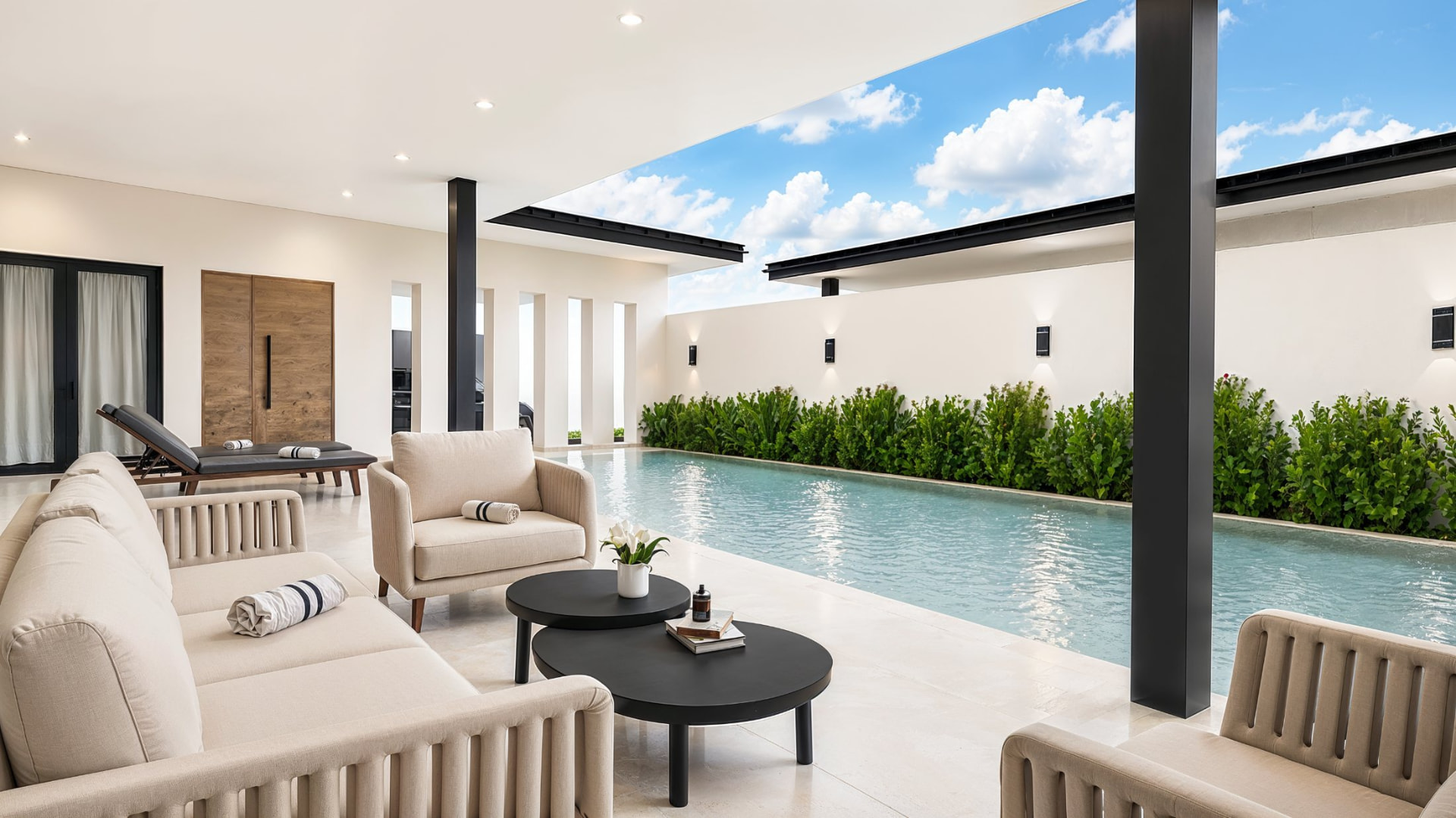 The pool terrace